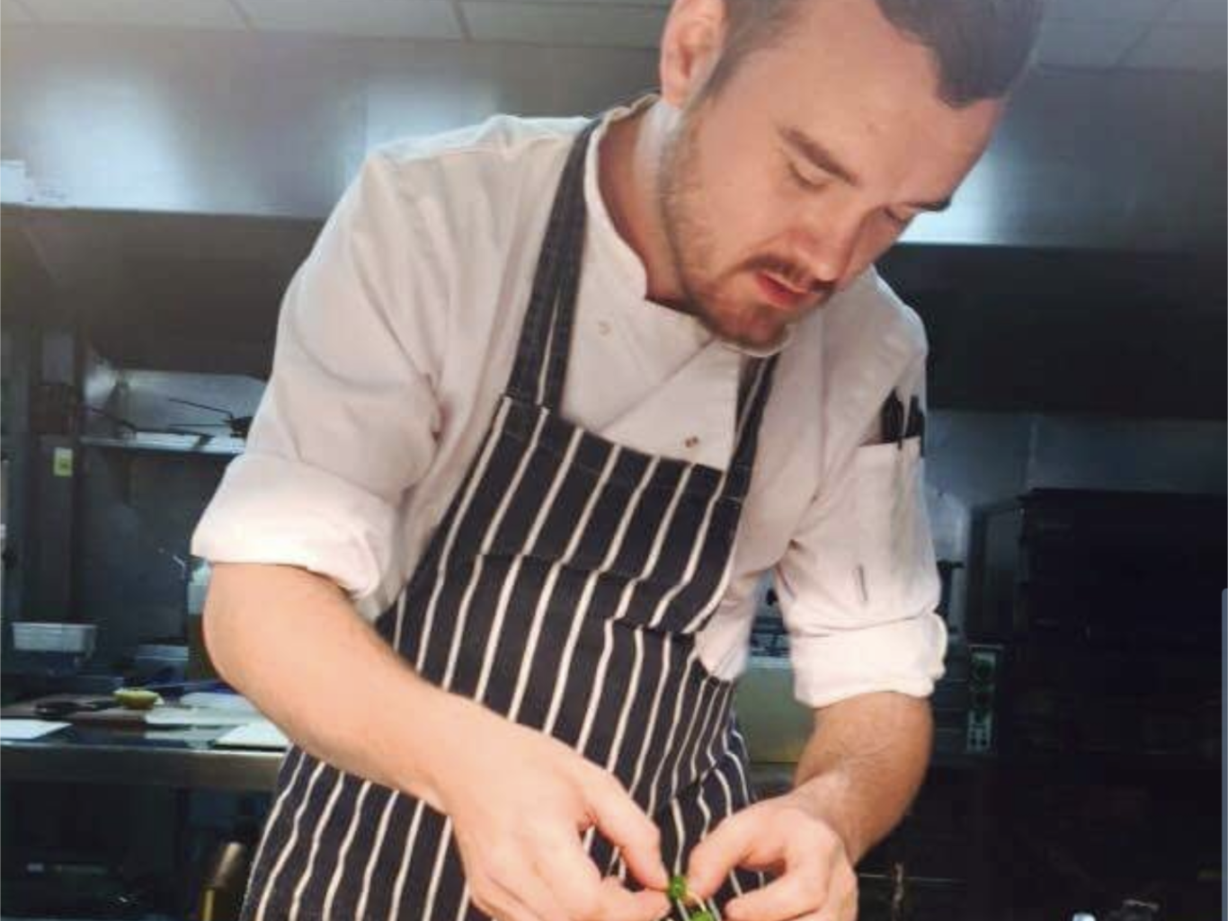 KitchenSide founder Bob running the pass
